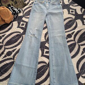 Women's GAP 70's flare light wash denim